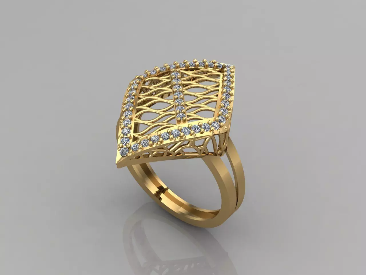 Women Rings Long With Stone 3DM 9 3D print model