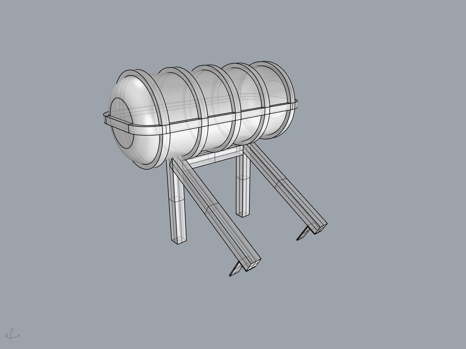 Life raft container 3D model  3D model_3