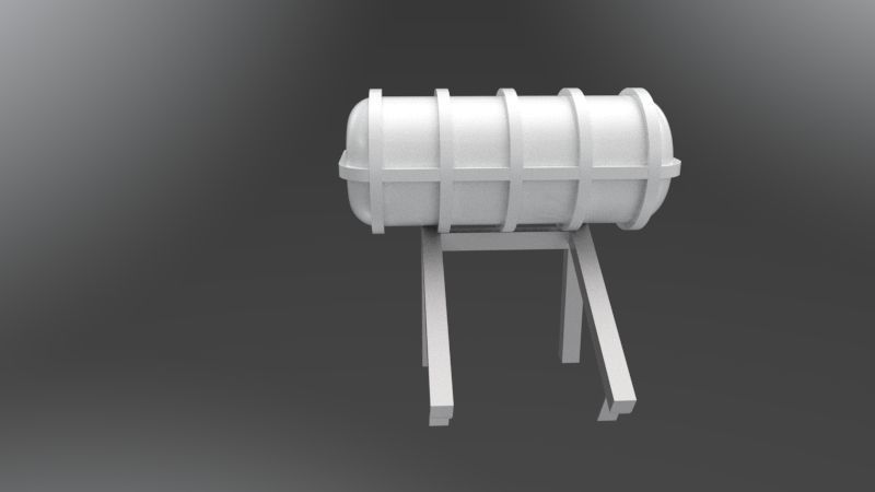 Life raft container 3D model  3D model_5