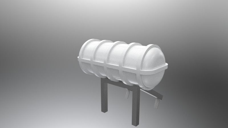 Life raft container 3D model  3D model_4
