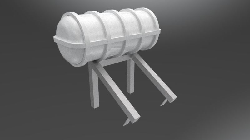 Life raft container 3D model  3D model_2