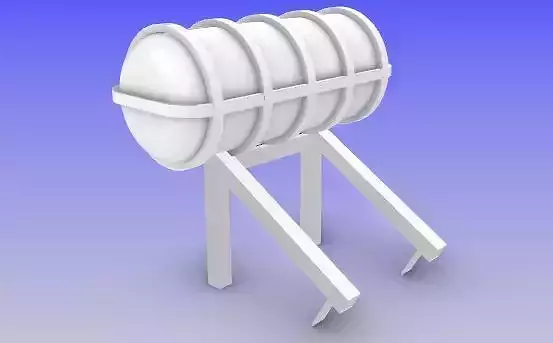 Life raft container 3D model  3D model