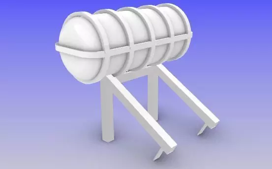 Life raft container 3D model  3D model_0