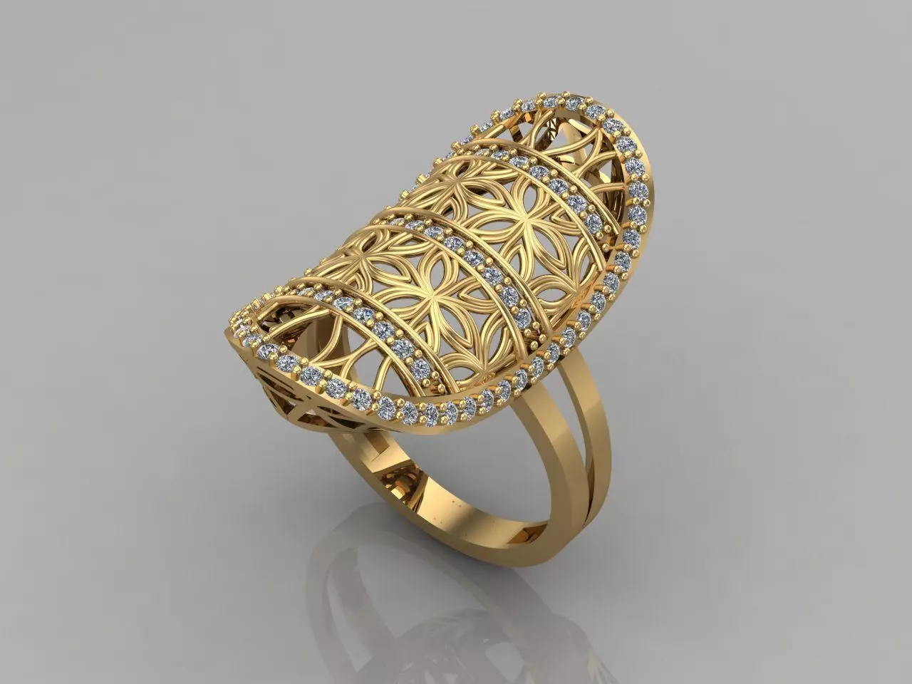Women Rings Long With Stone 3DM 7 3D print model