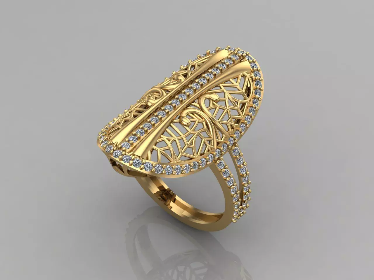 Women Rings Long With Stone 3DM 6 3D print model
