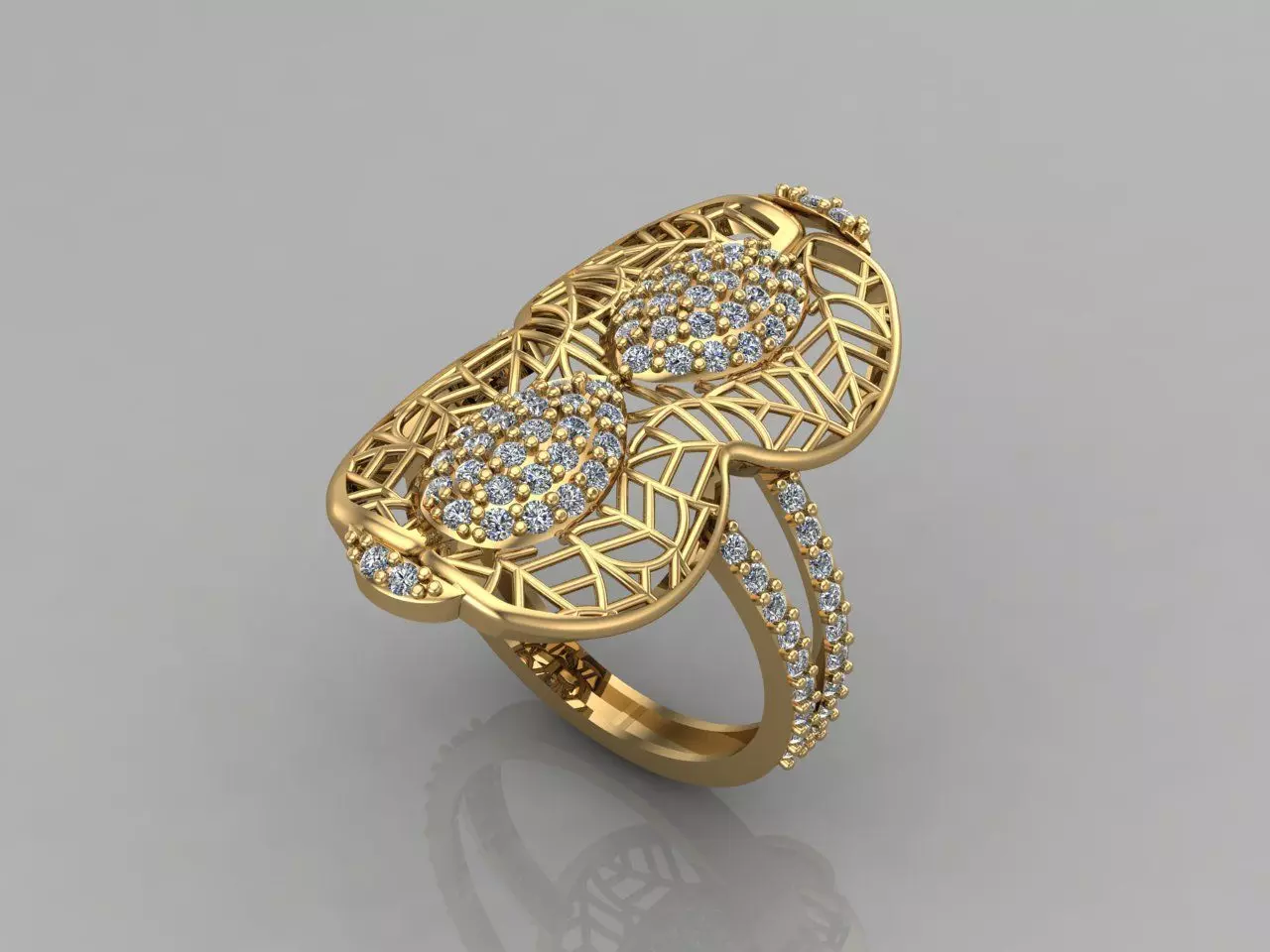 Women Rings Long With Stone 3DM 5 3D print model