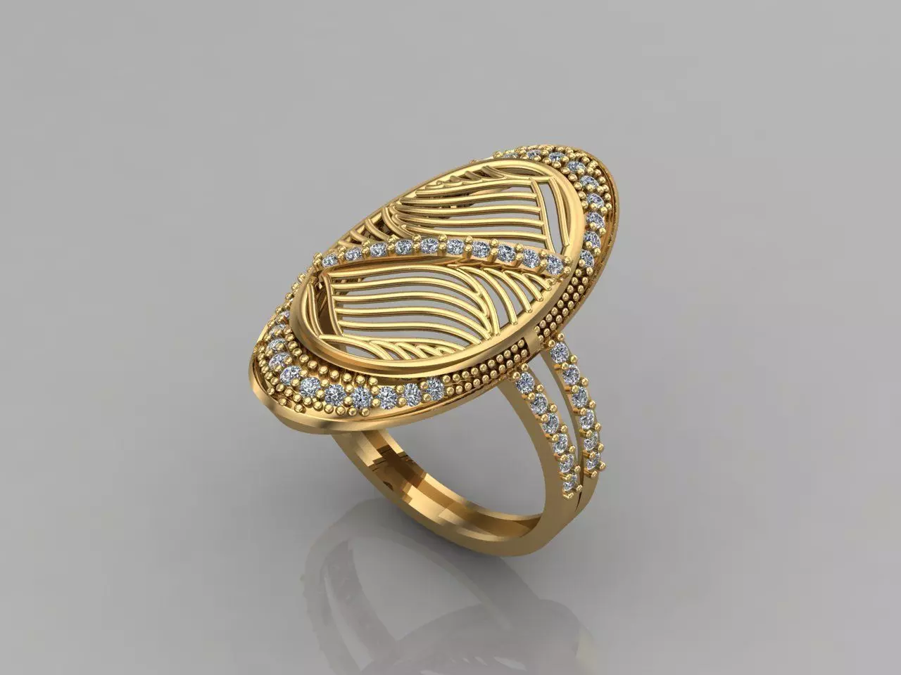 Women Rings Long With Stone 3DM 23 3D print model