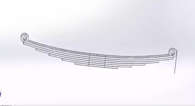 leaf spring 3d model in solid works