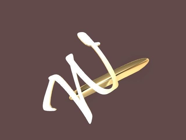 w ring stl verified 3D print model_1