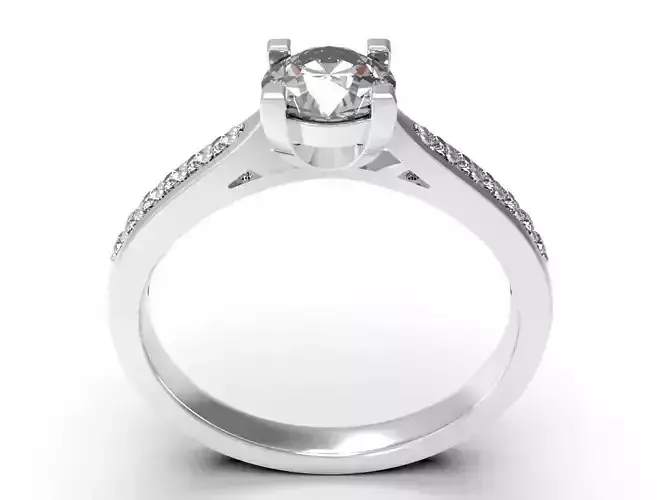 Engagement Diamond 3D STL Ring JEWELLERY 5 3D print model