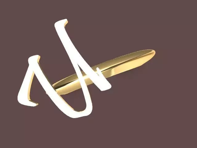 u ring stl verified 3D print model_0