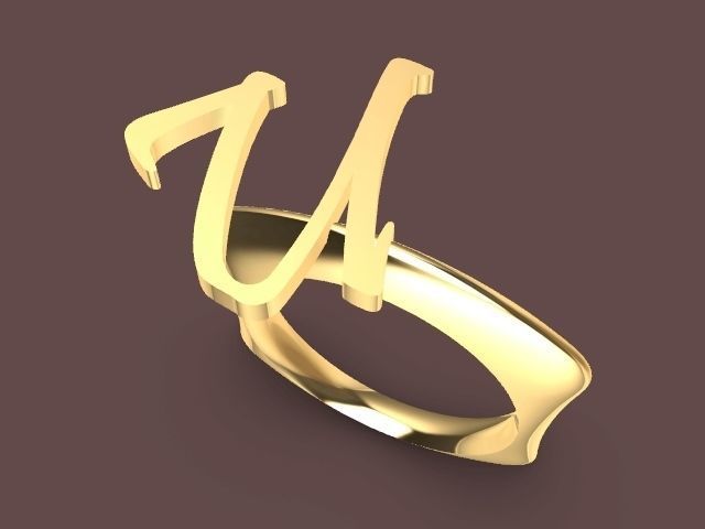 u ring stl verified 3D print model_7
