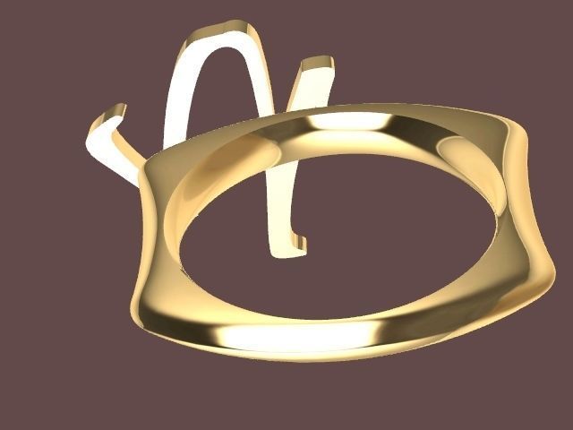 u ring stl verified 3D print model_4