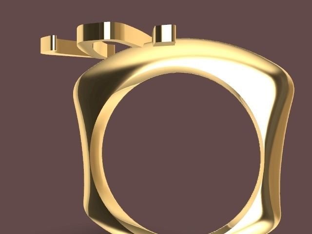 u ring stl verified 3D print model_3