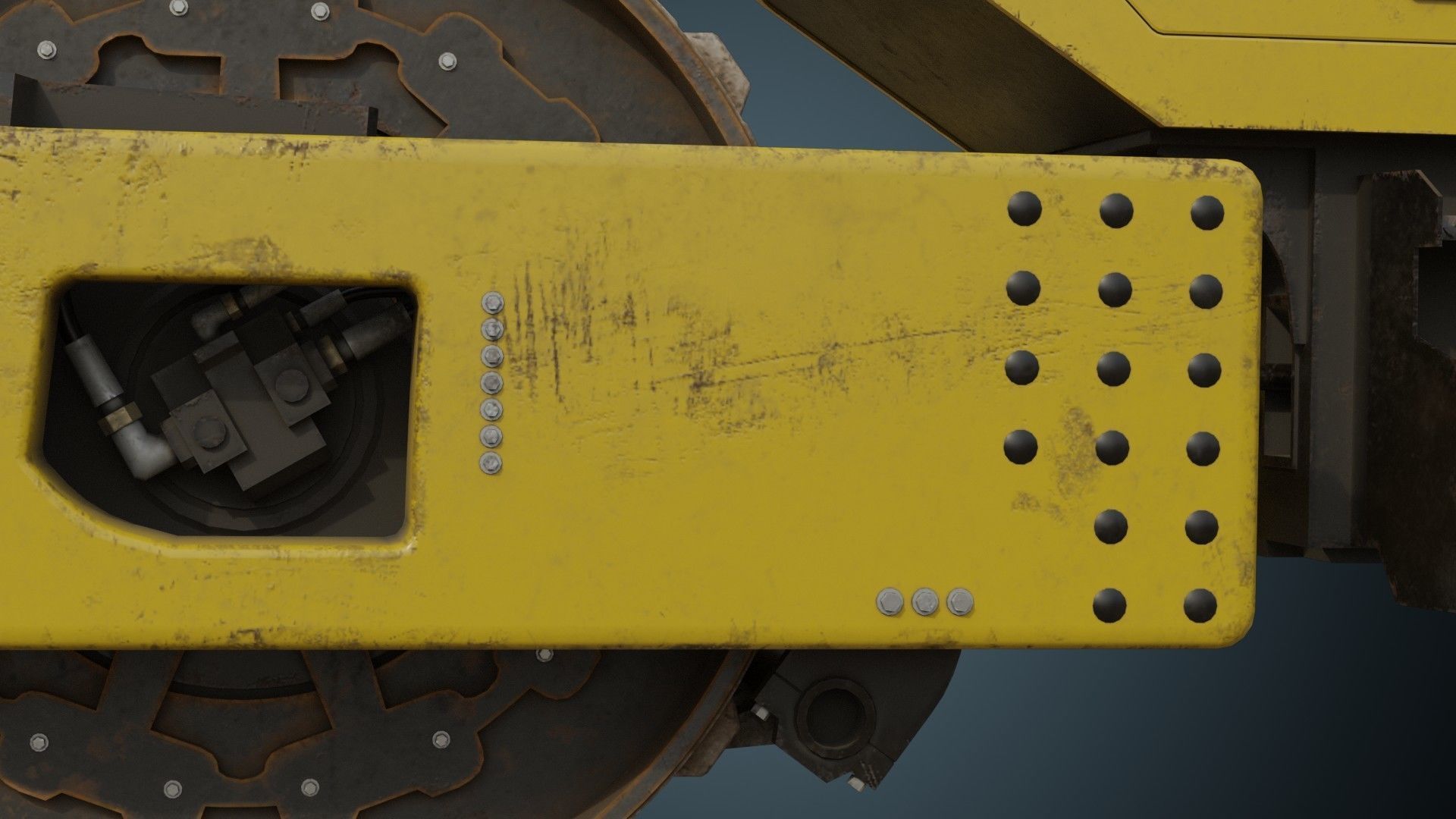 Compactor 2B Low-poly 3D model_9