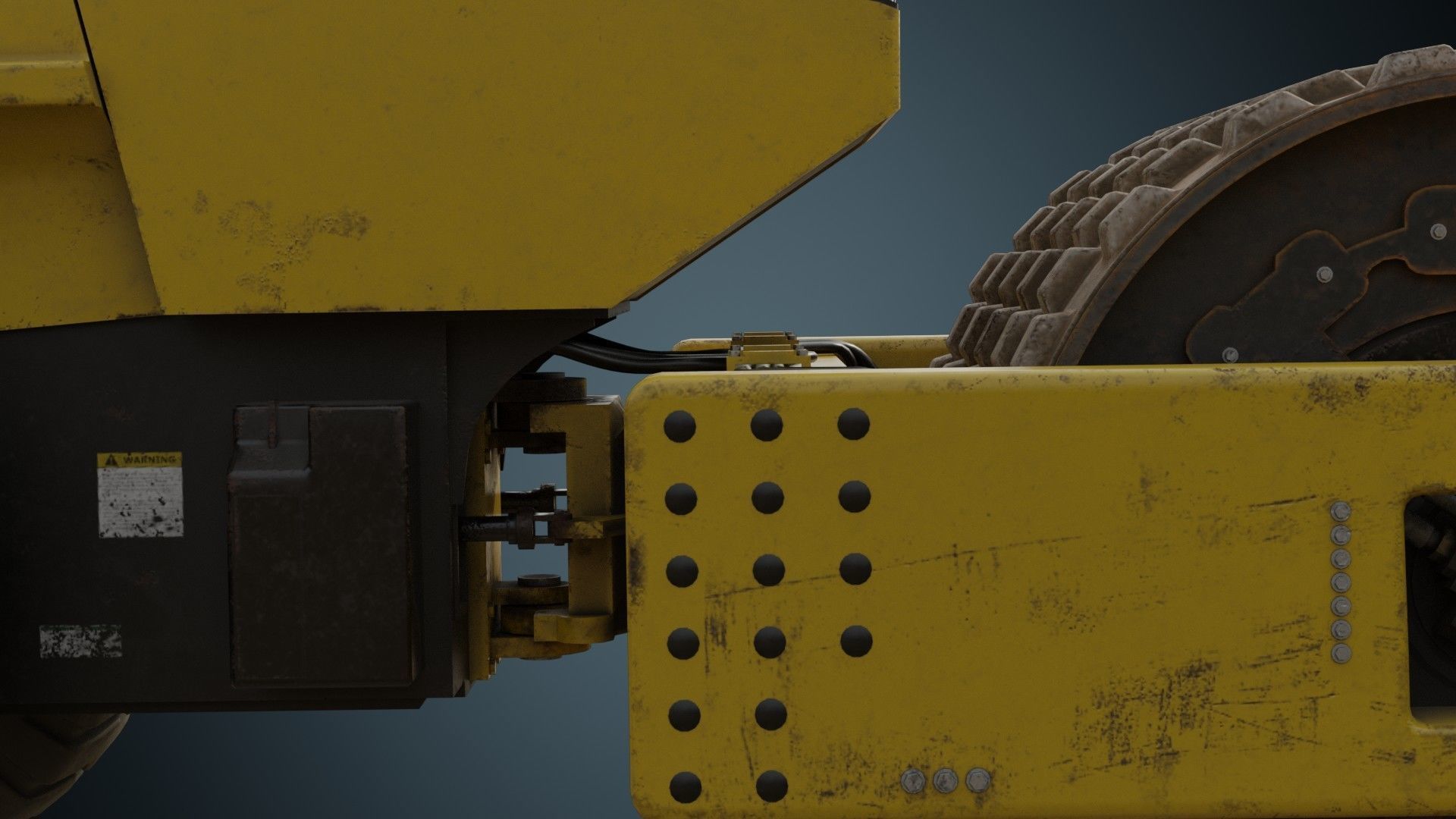 Compactor 2B Low-poly 3D model_10