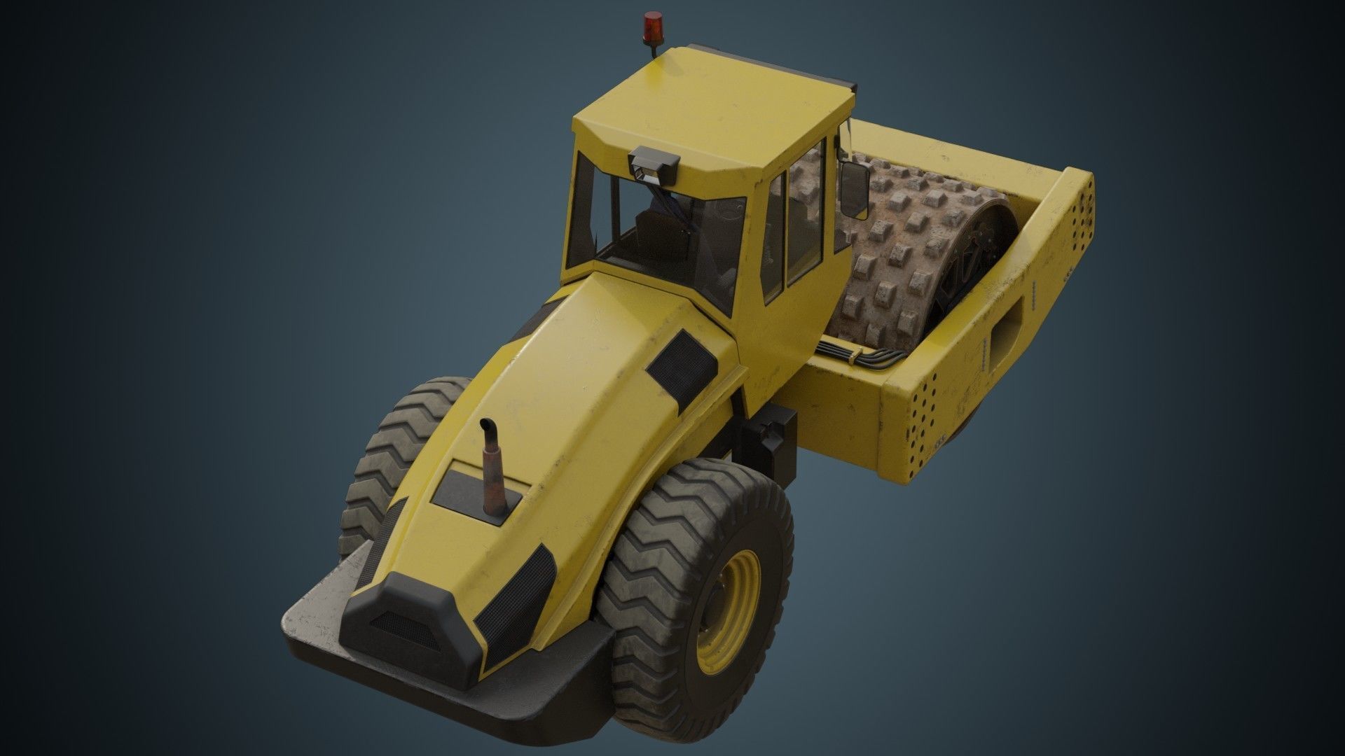 Compactor 2B Low-poly 3D model_6