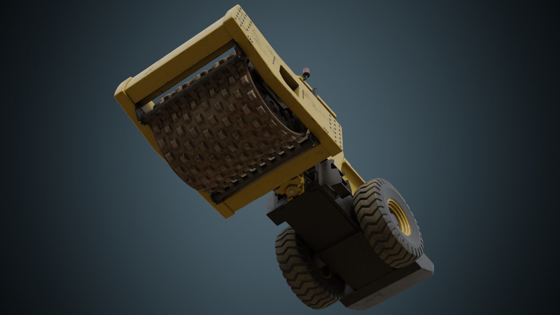 Compactor 2B Low-poly 3D model_8