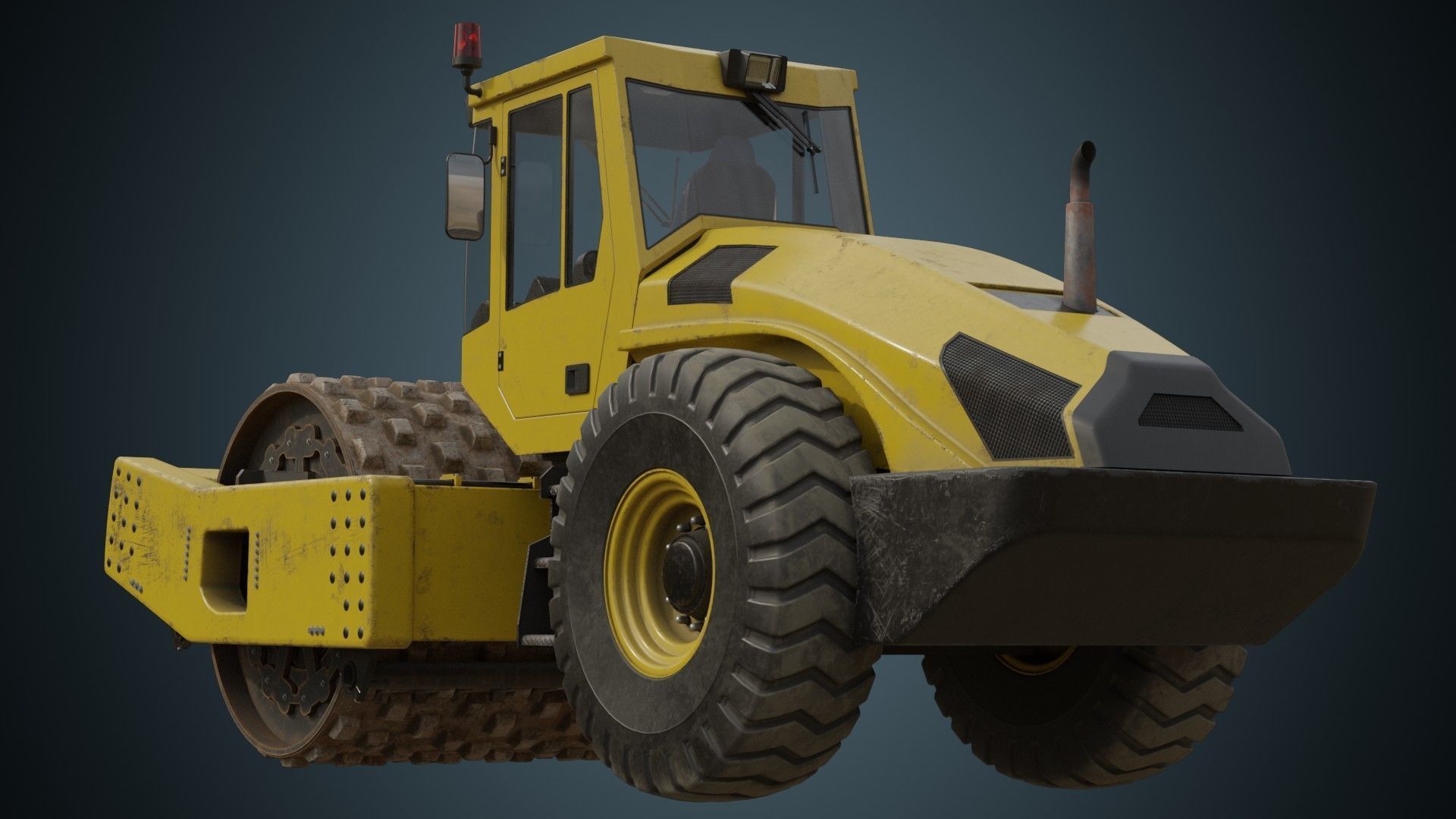 Compactor 2B Low-poly 3D model_7