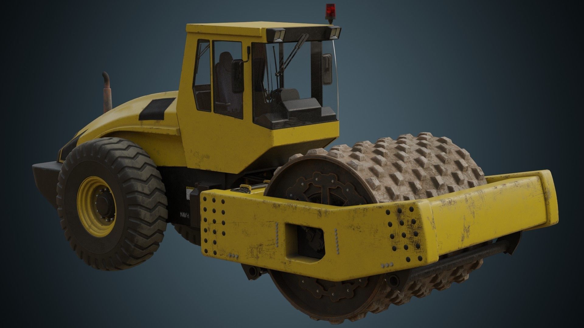 Compactor 2B Low-poly 3D model_5