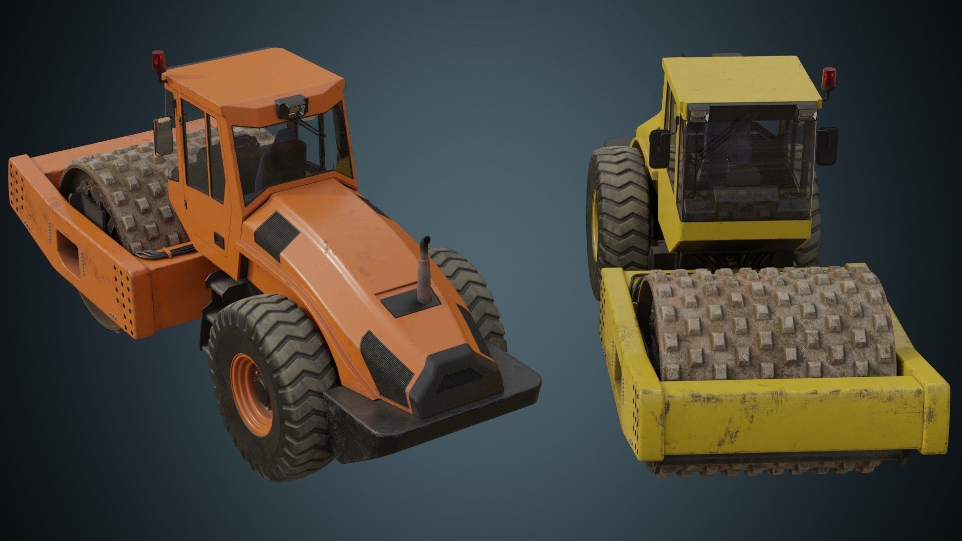 Compactor 2B Low-poly 3D model_2