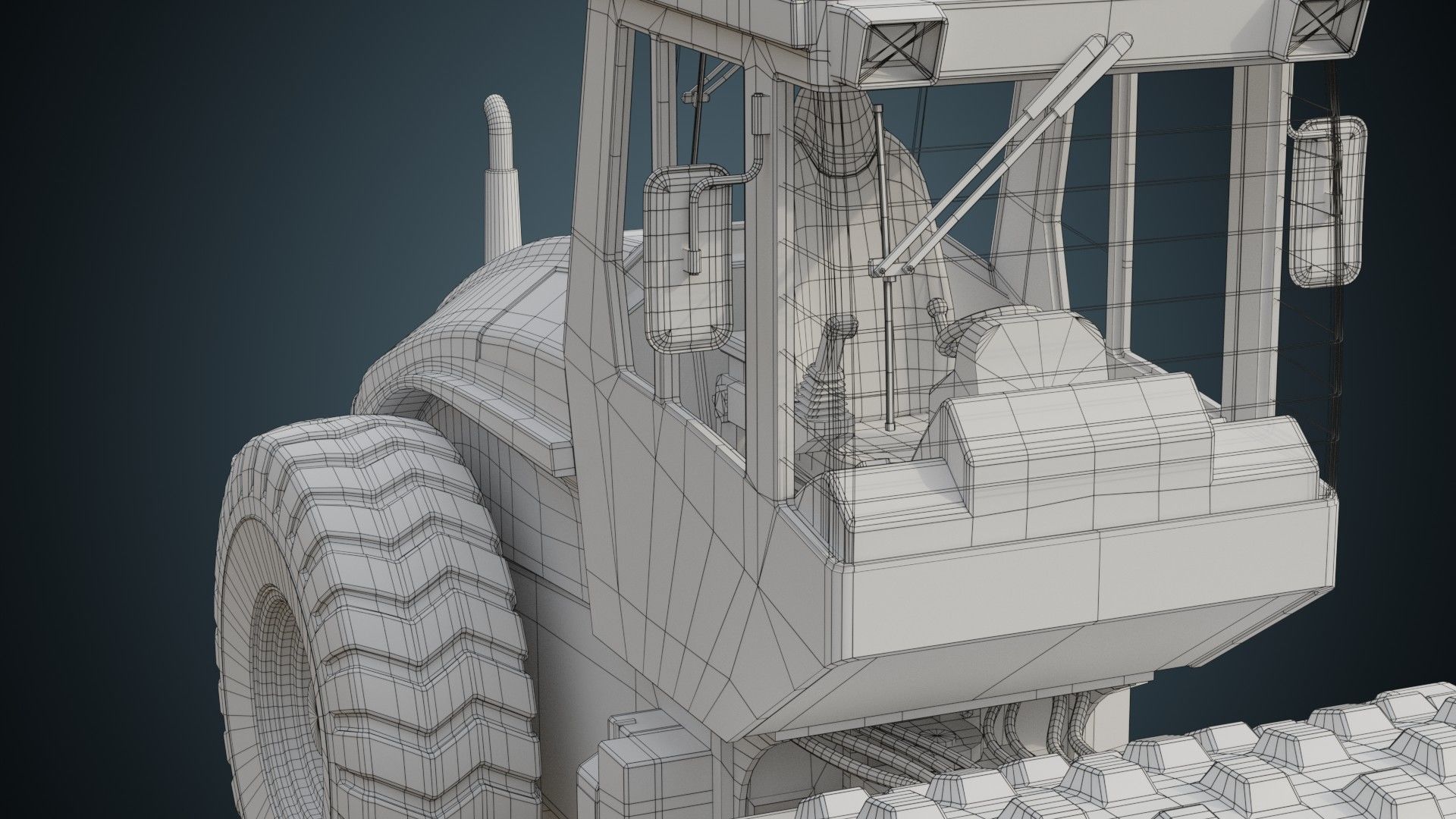 Compactor 2B Low-poly 3D model_17