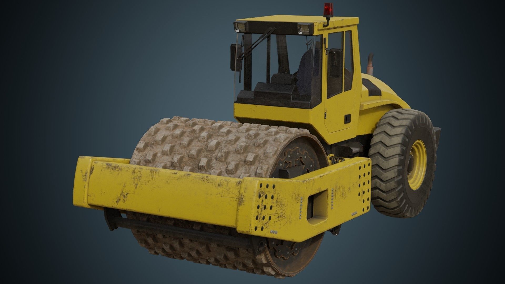Compactor 2B Low-poly 3D model_4