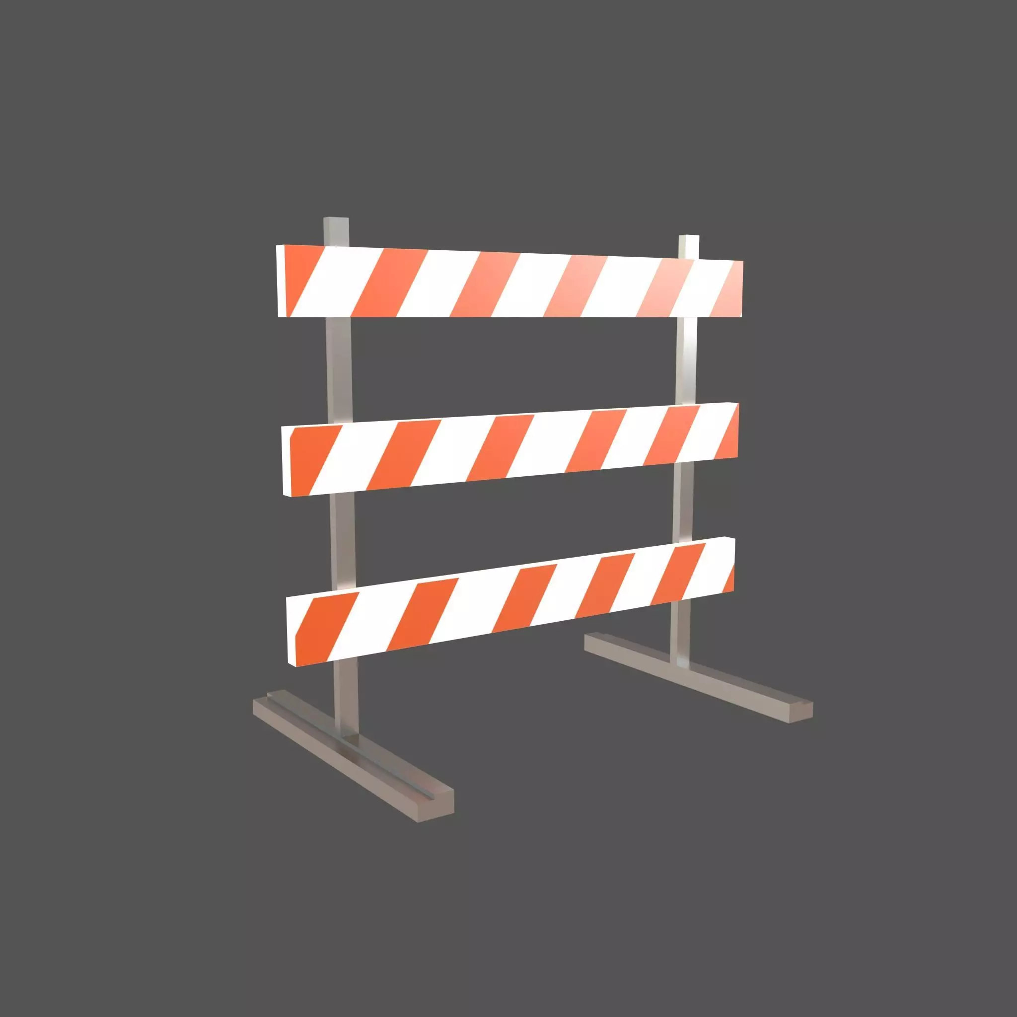 Road Barriers v2 001 Low-poly 3D model_0