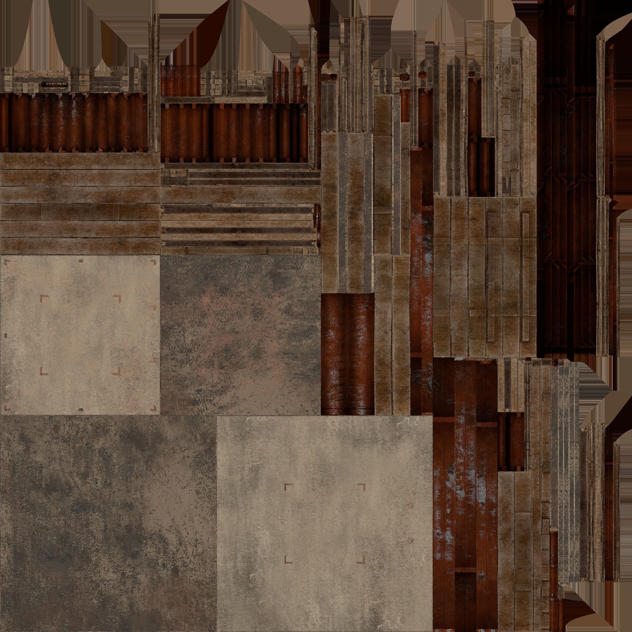 A low-poly 3D model of a military tower Low-poly 3D model_12