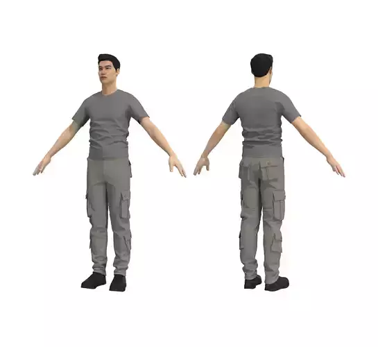 Cargo Pants and Shirt - Marvelous Designer