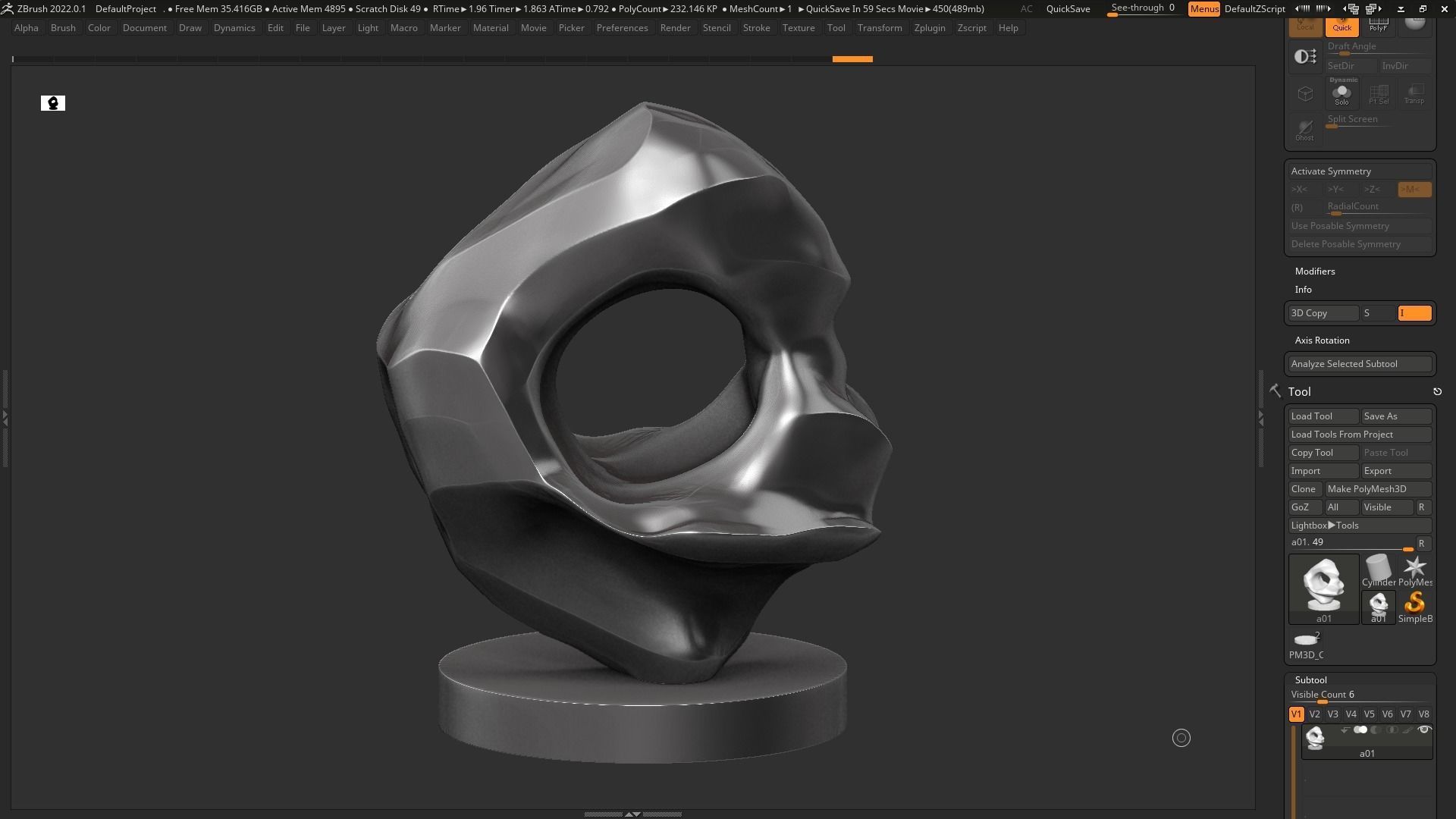 Modern Abstract Decorative sculpture 3d print model 134 3D print model_3