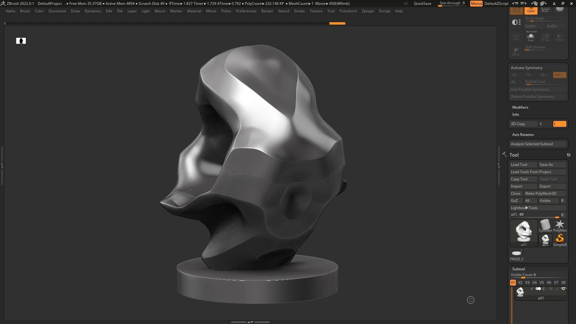 Modern Abstract Decorative sculpture 3d print model 134 3D print model_7