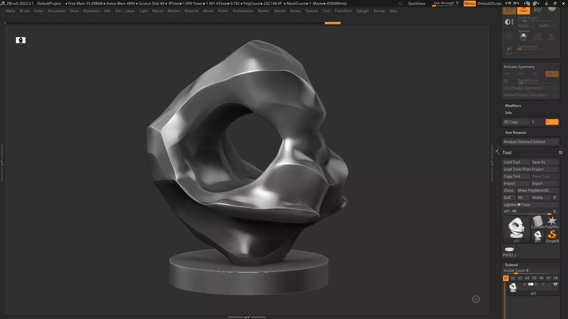 Modern Abstract Decorative sculpture 3d print model 134 3D print model_0