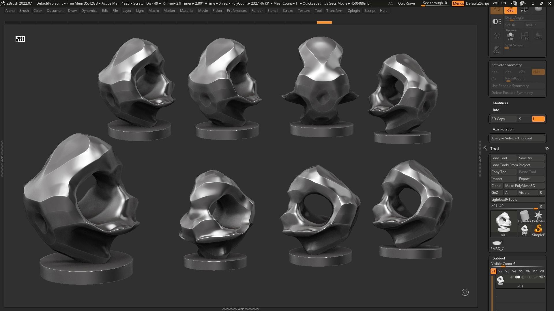 Modern Abstract Decorative sculpture 3d print model 134 3D print model_12