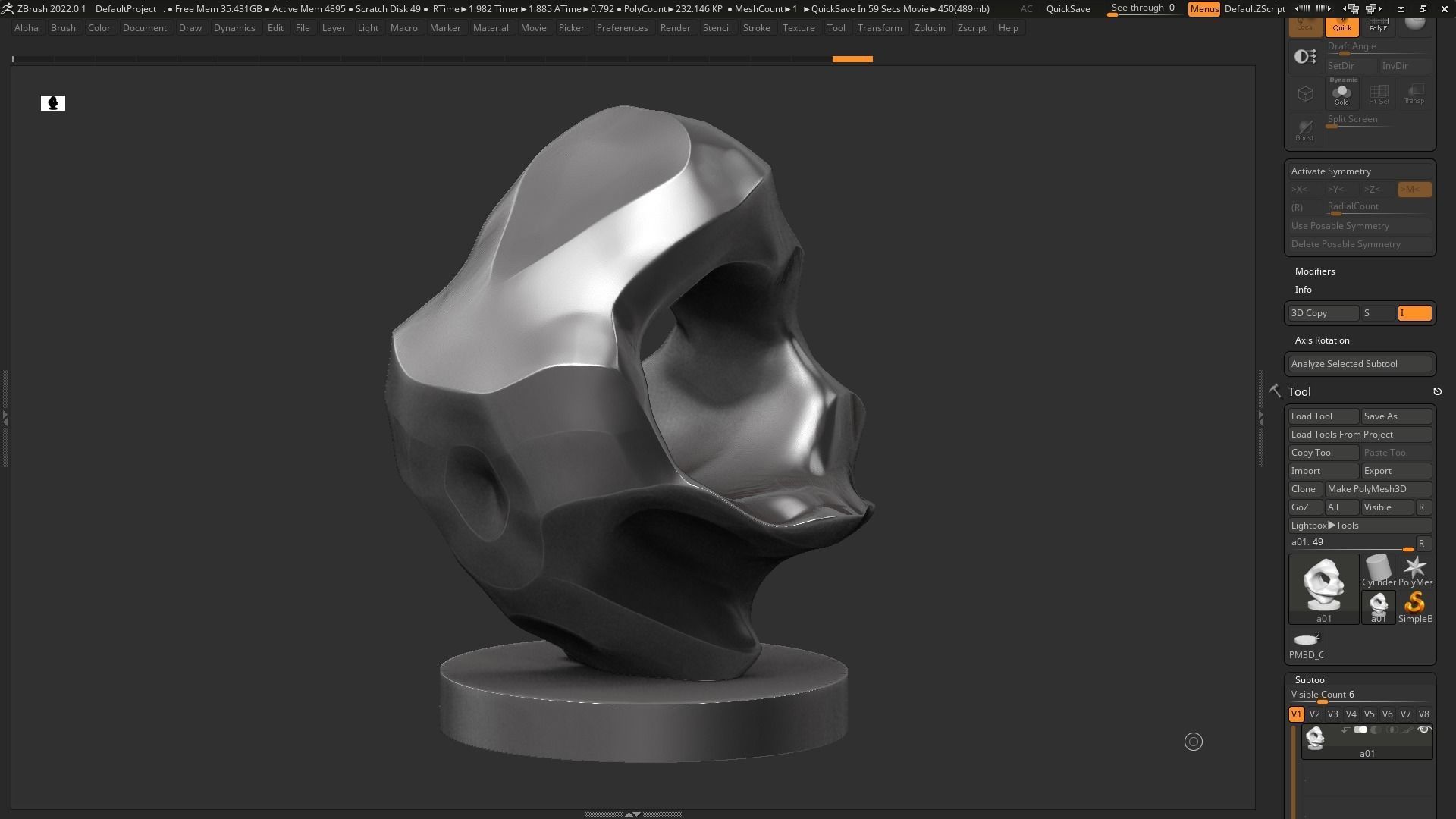 Modern Abstract Decorative sculpture 3d print model 134 3D print model_5