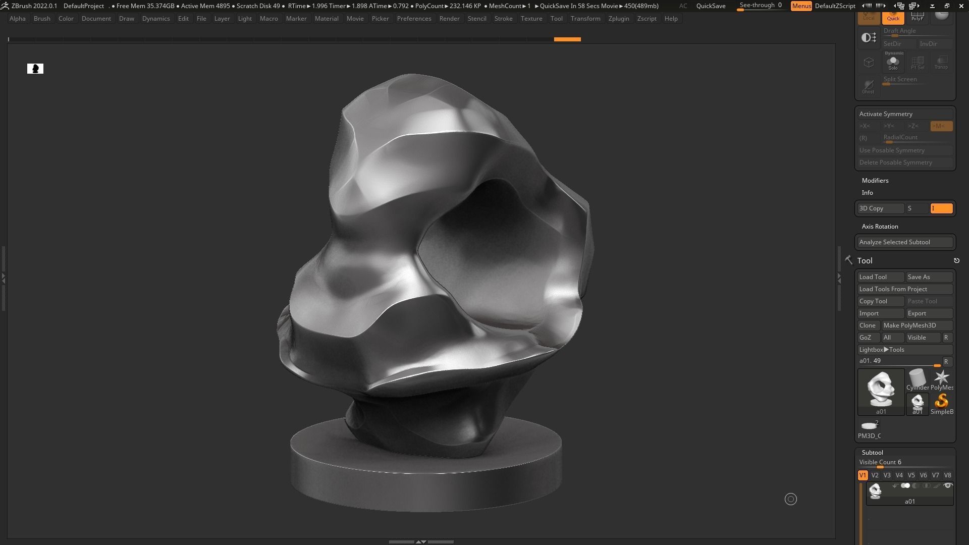 Modern Abstract Decorative sculpture 3d print model 134 3D print model_10
