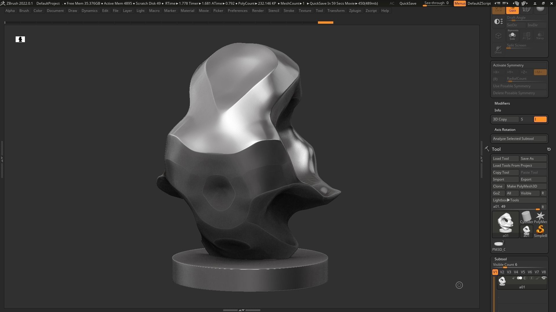 Modern Abstract Decorative sculpture 3d print model 134 3D print model_6