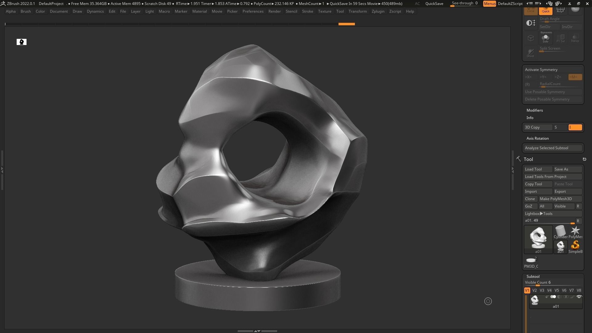 Modern Abstract Decorative sculpture 3d print model 134 3D print model_9