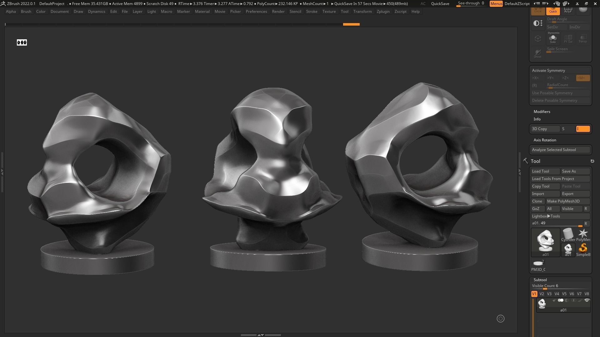 Modern Abstract Decorative sculpture 3d print model 134 3D print model_11