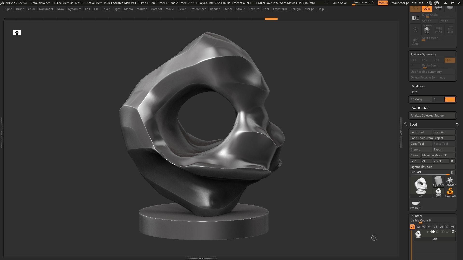 Modern Abstract Decorative sculpture 3d print model 134 3D print model_2