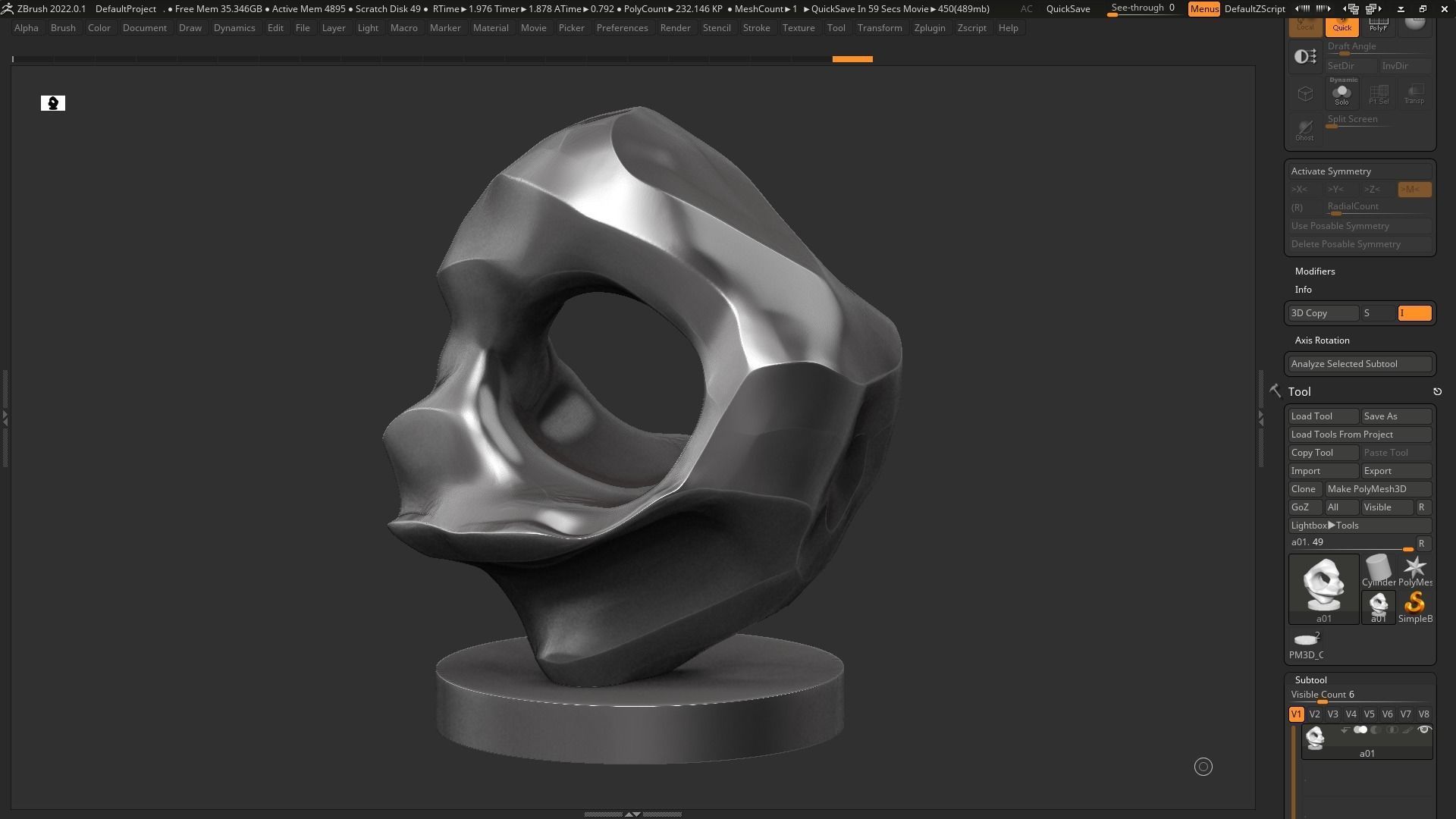 Modern Abstract Decorative sculpture 3d print model 134 3D print model_8