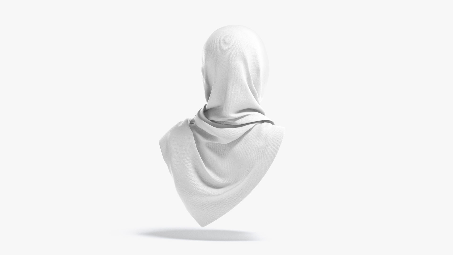 Hijab scarf Low-poly 3D model_4