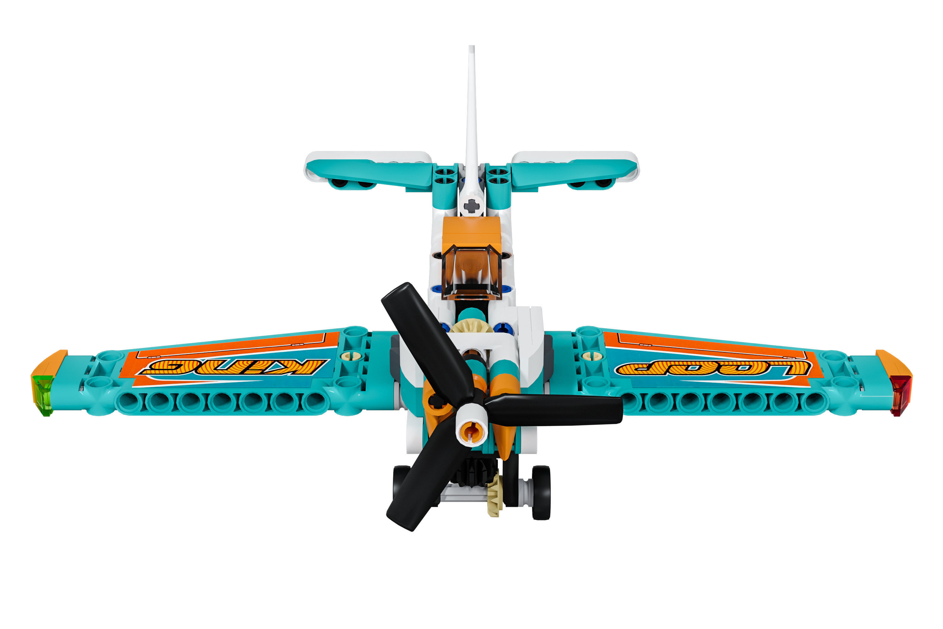 Designer LEGO TECHNIC  Race Plane 42117 154 parts 3D model_2