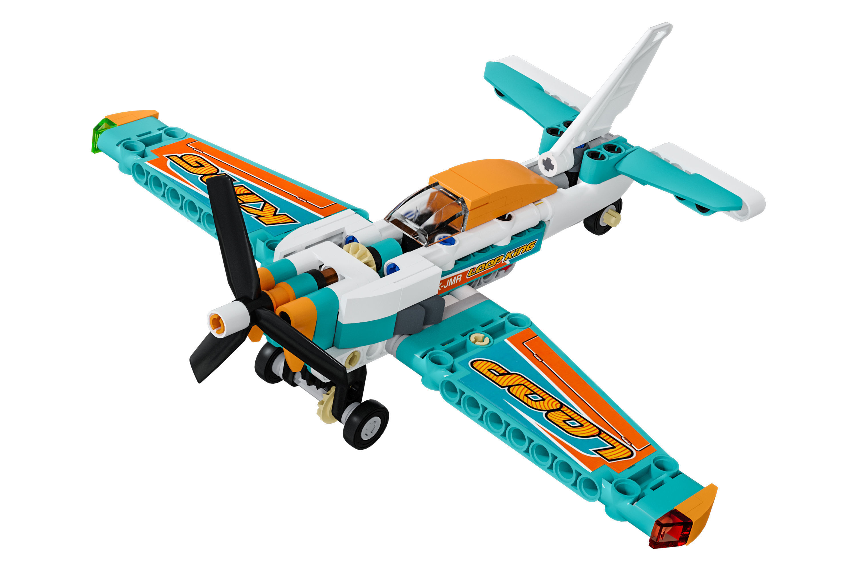 Designer LEGO TECHNIC  Race Plane 42117 154 parts 3D model_1