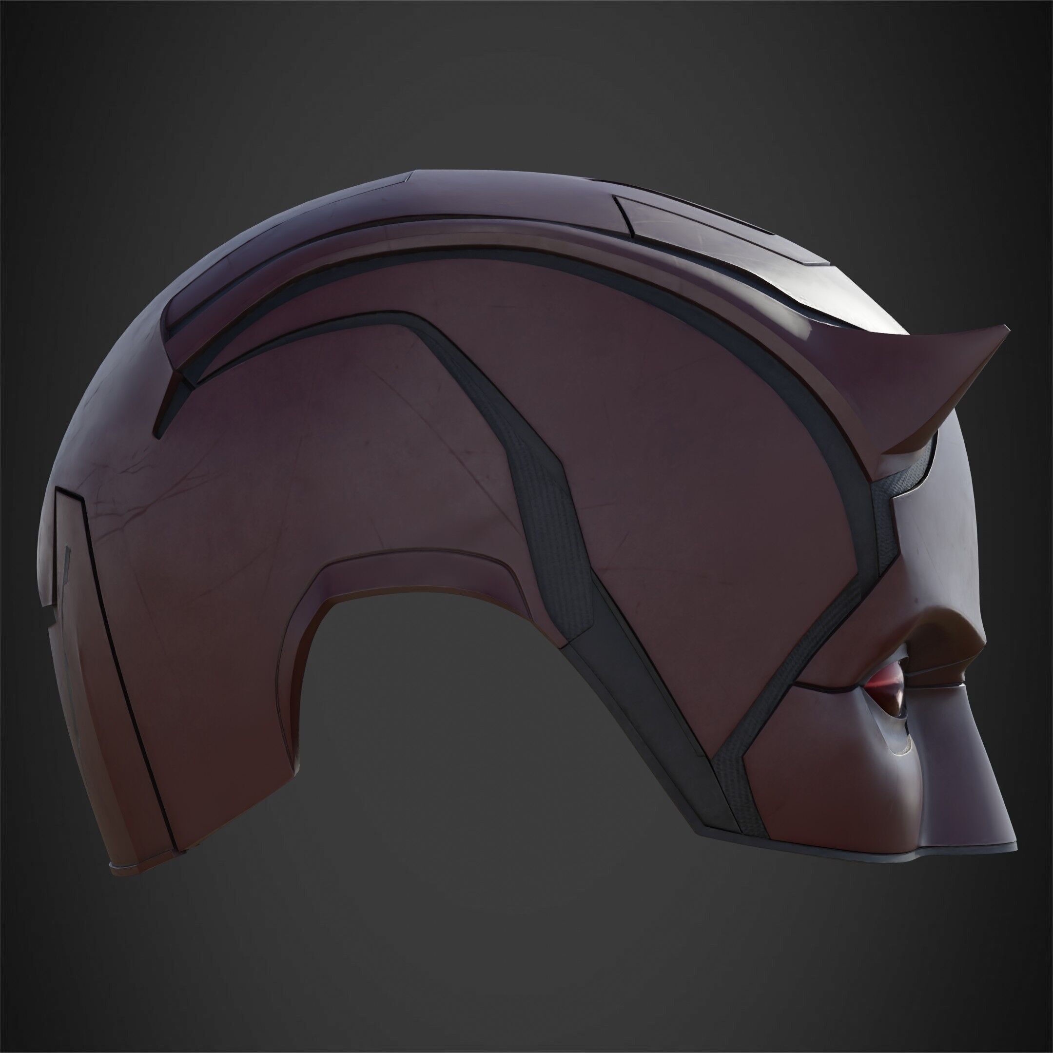 Daredevil Mask for Cosplay 3D print model_8