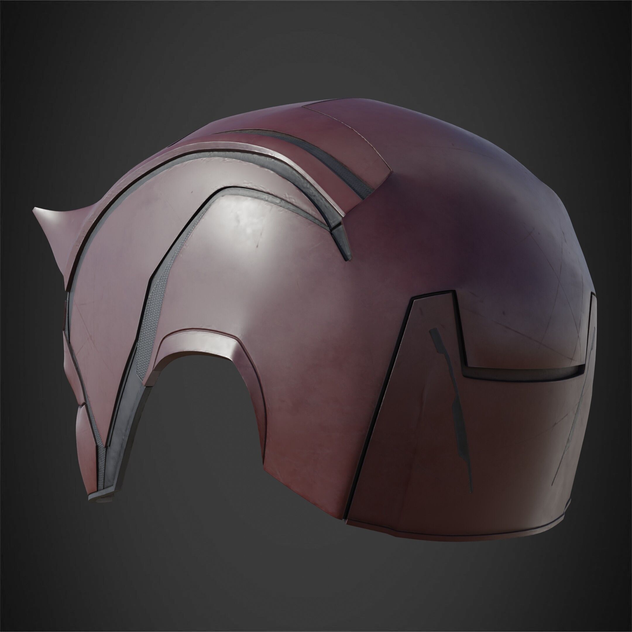 Daredevil Mask for Cosplay 3D print model_5