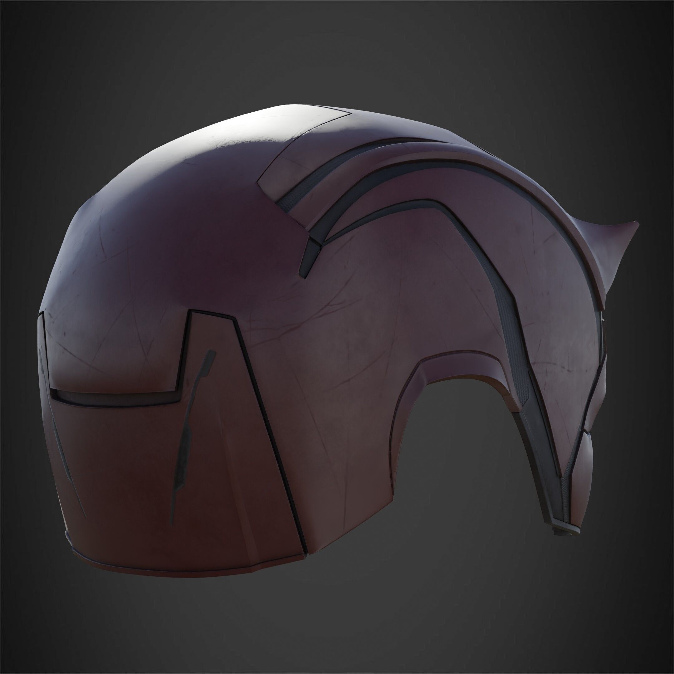 Daredevil Mask for Cosplay 3D print model_7