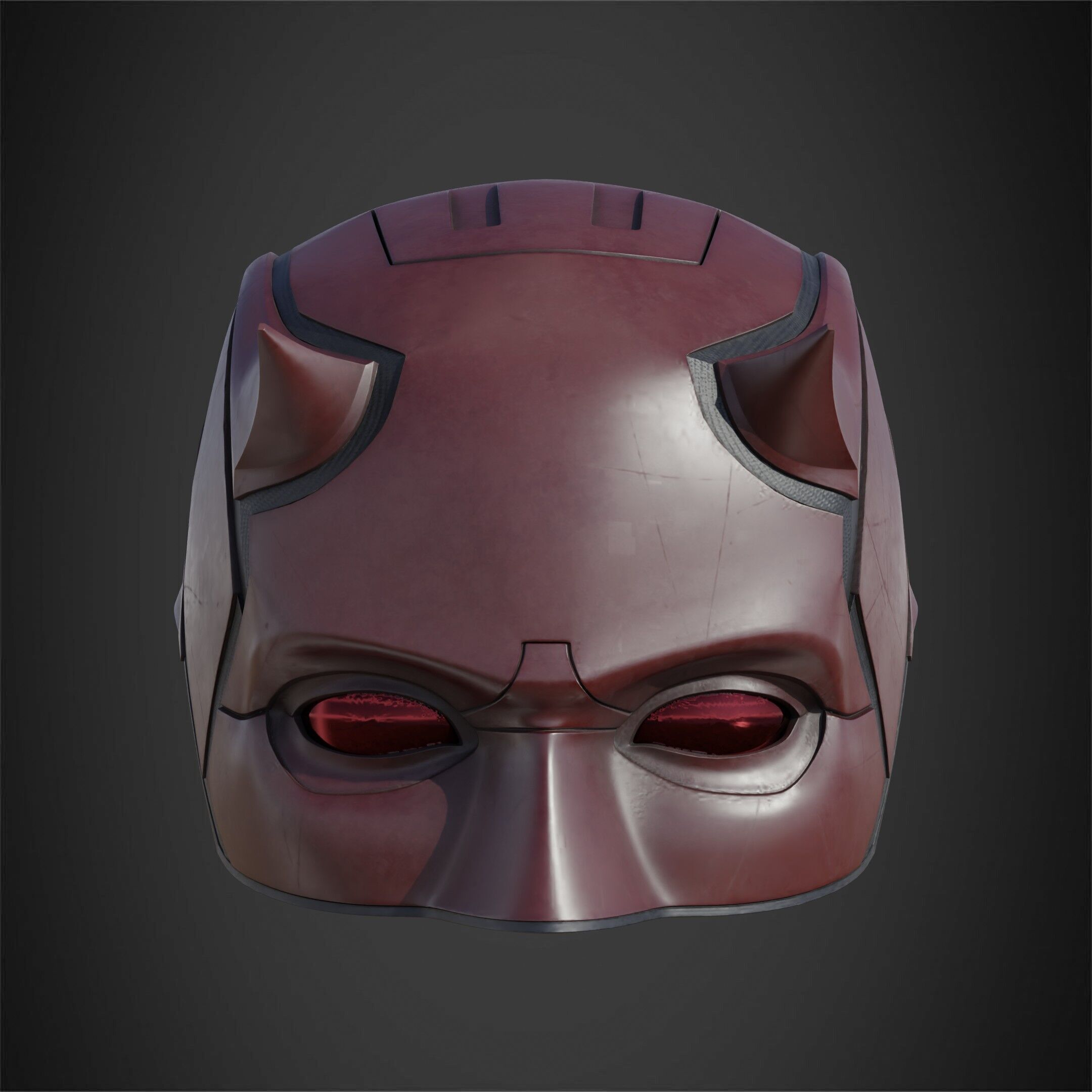 Daredevil Mask for Cosplay 3D print model_2