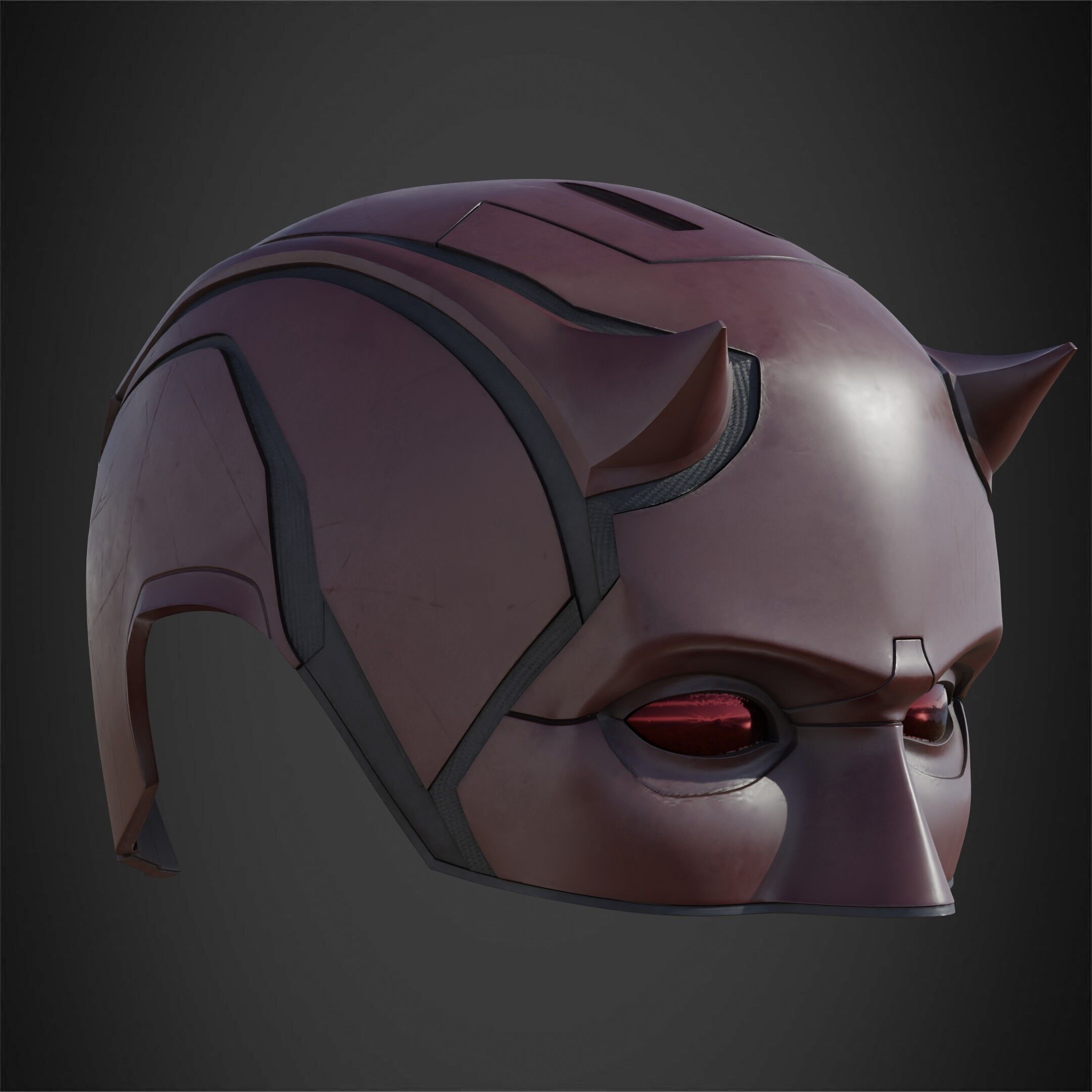 Daredevil Mask for Cosplay 3D print model_9