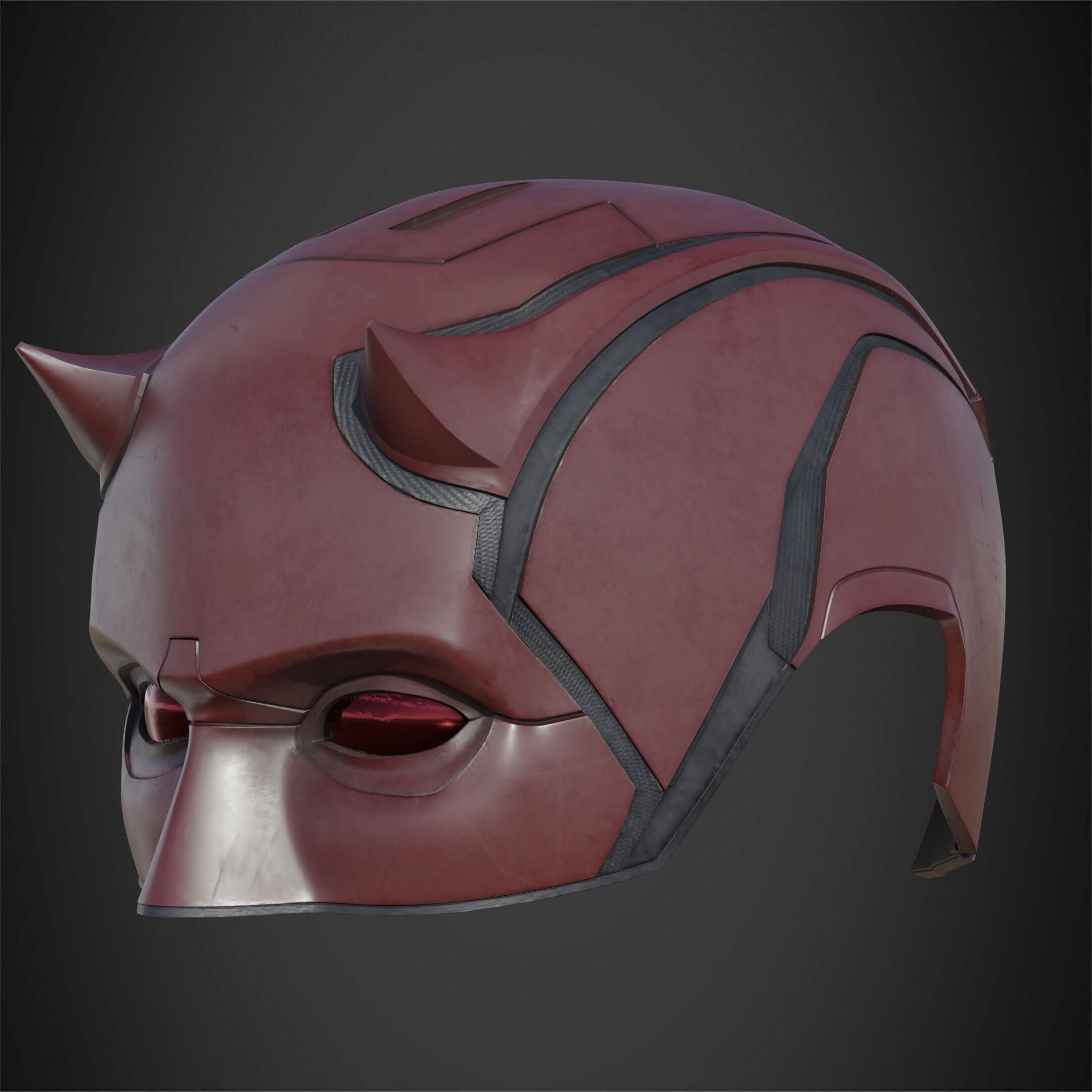 Daredevil Mask for Cosplay 3D print model_3